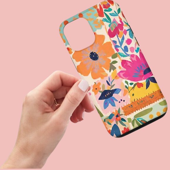 iPhone 13 Pro Jewel Tone Easter Spring Floral Folk Art Gift Nature Lover Pho… - Picture 2 of 4